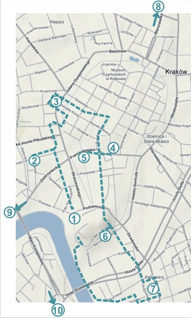 Stadtplan Krakau