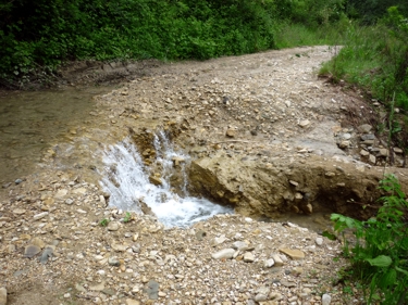 Weg weggespült